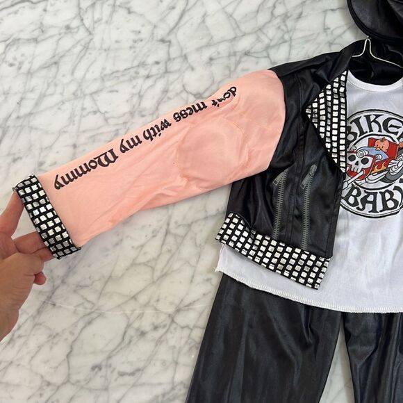 Biker Baby Tattoo Costume with Hat Sz 2T - Picture 3 of 8